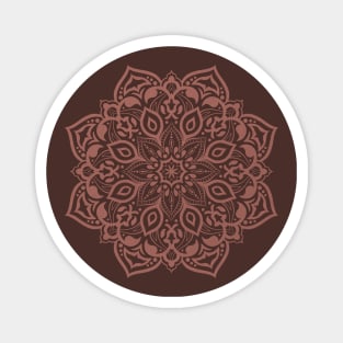 Elegant terracotta clay mandala - tone on tone Magnet